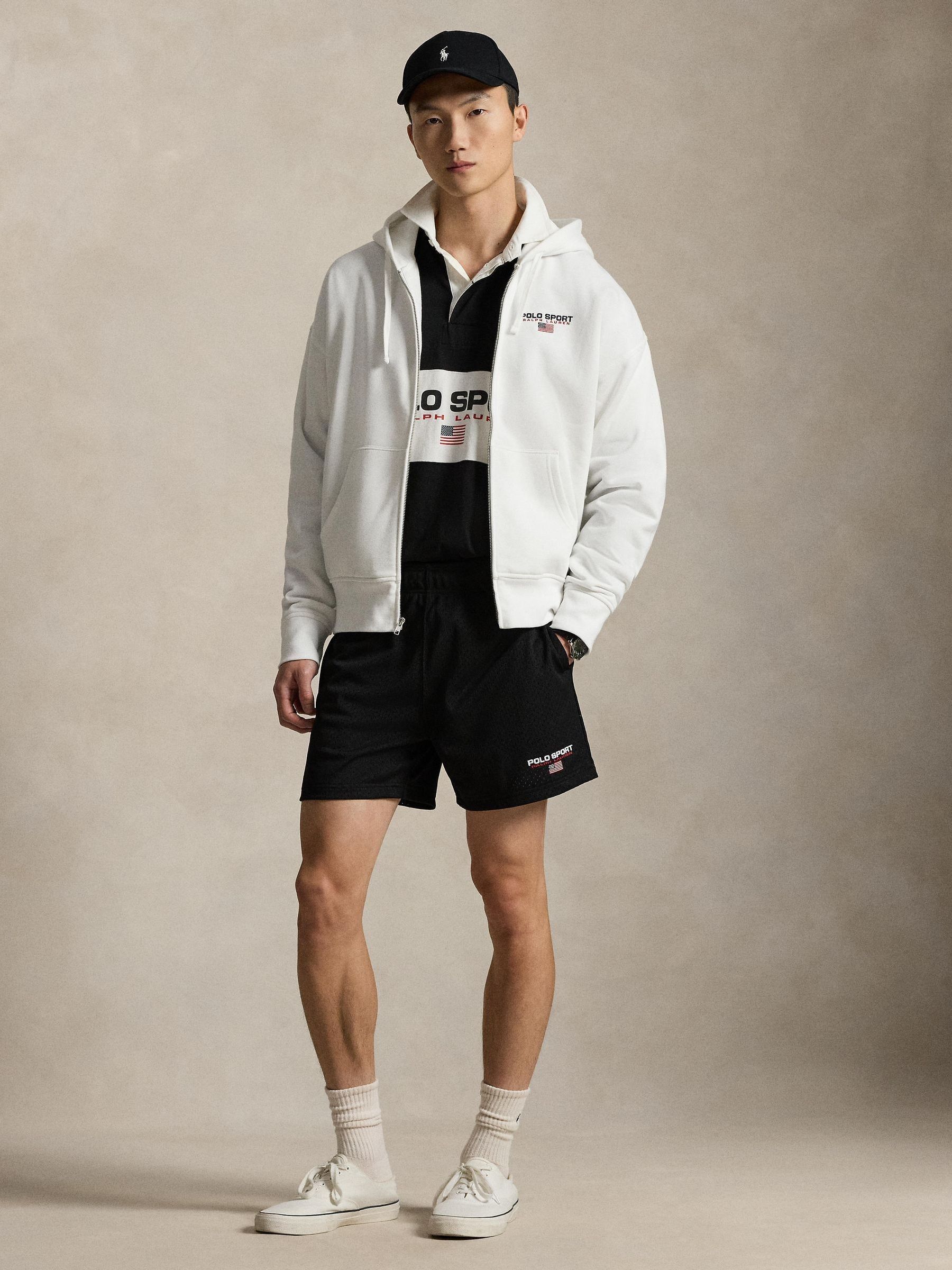Buy Polo Ralph Lauren White Polo Sport Zip Through Hoodie from the