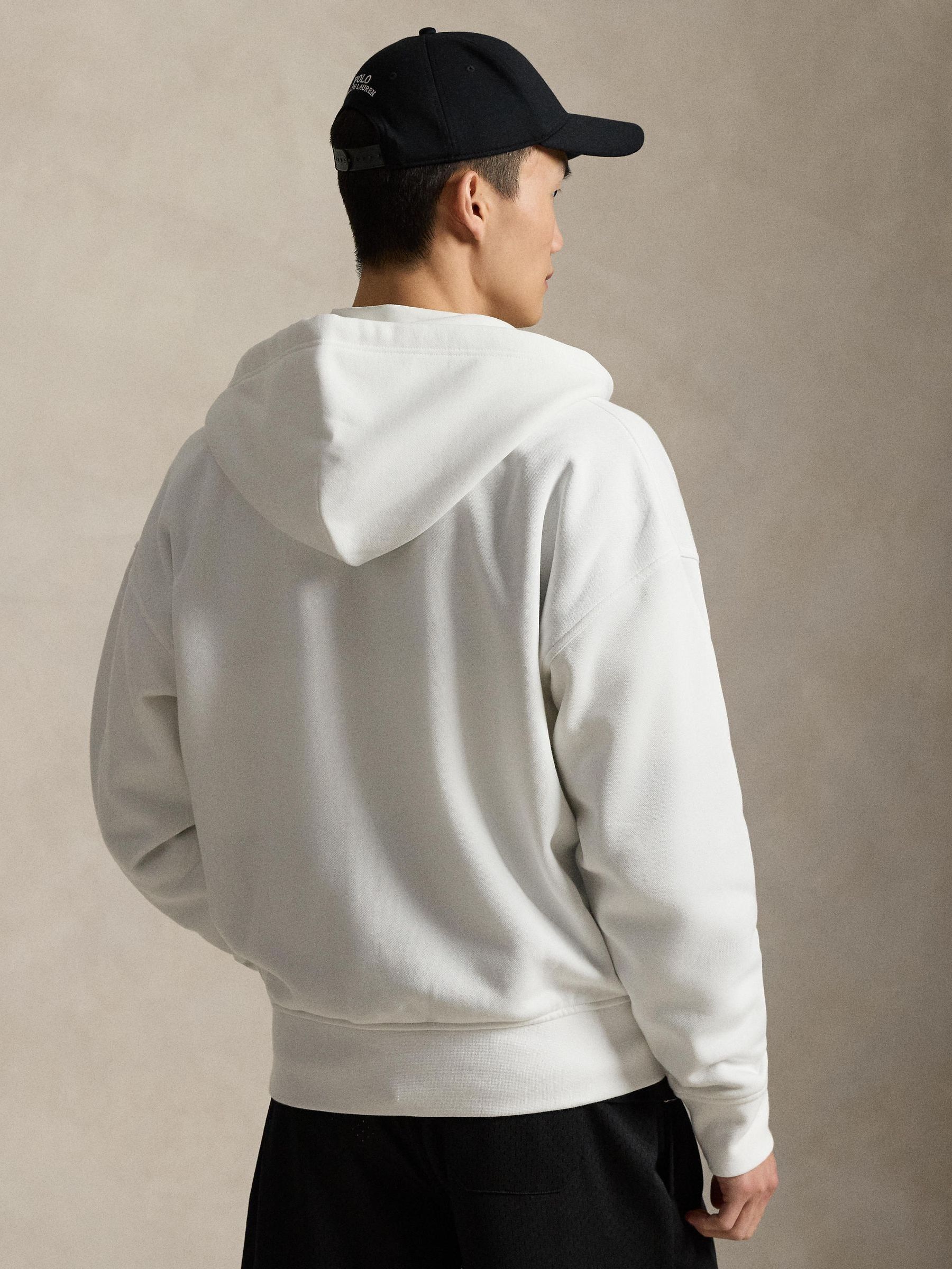 Buy Polo Ralph Lauren White Polo Sport Zip Through Hoodie from the