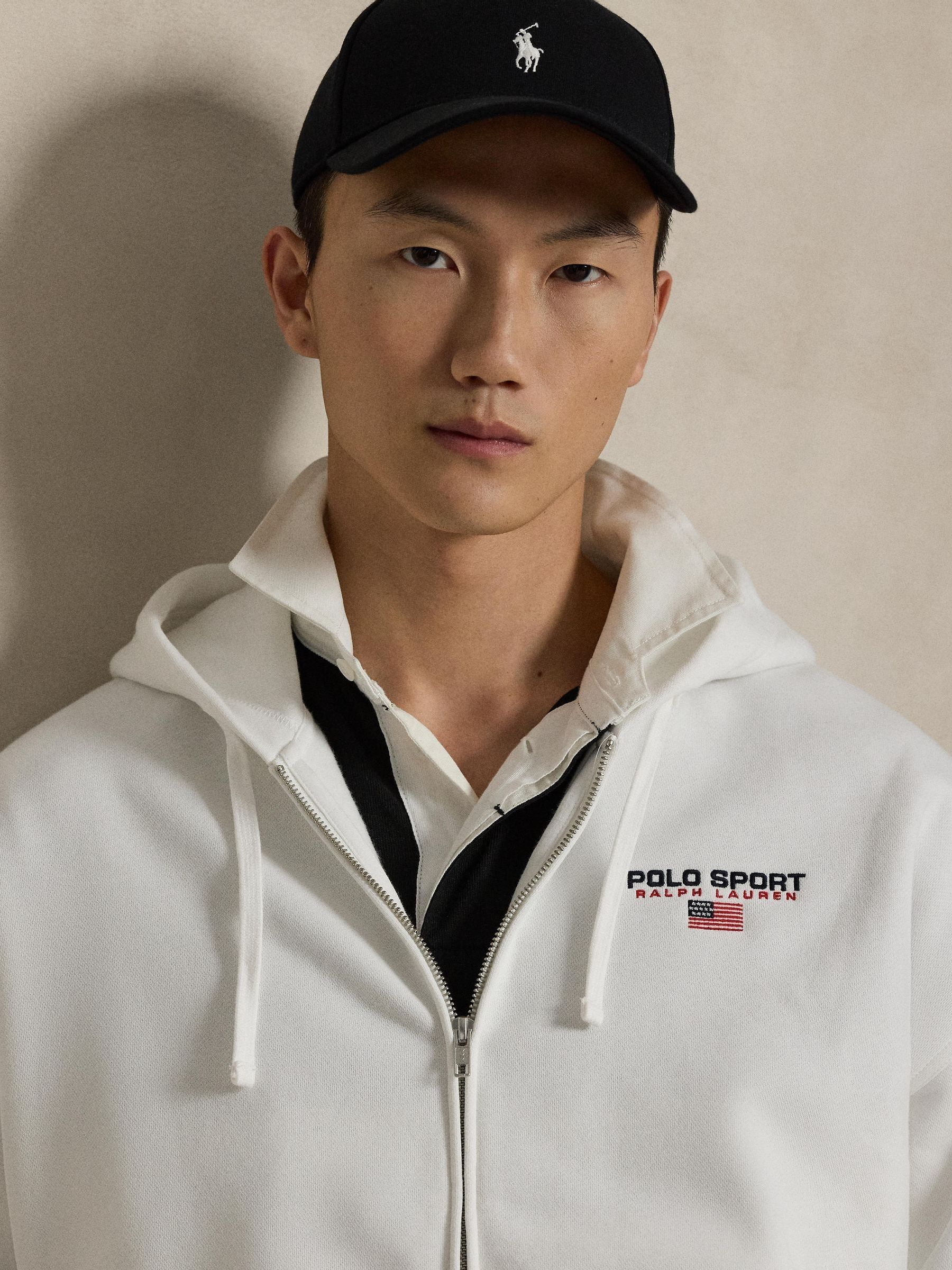 Buy Polo Ralph Lauren White Polo Sport Zip Through Hoodie from the