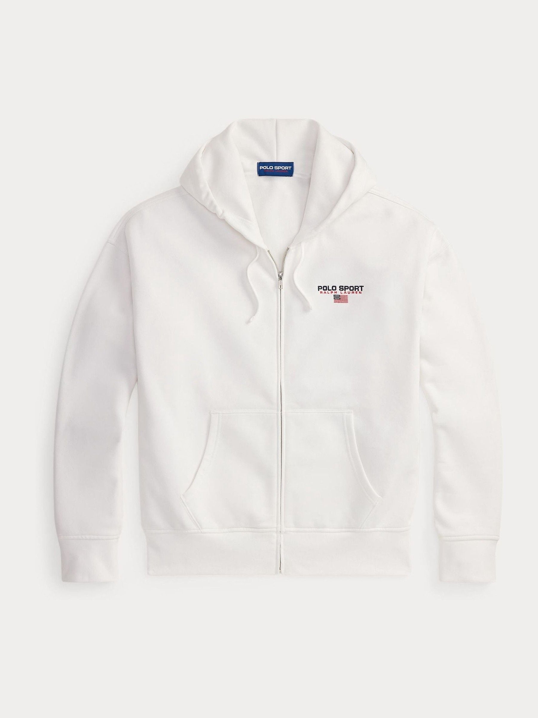 Buy Polo Ralph Lauren White Polo Sport Zip Through Hoodie from the