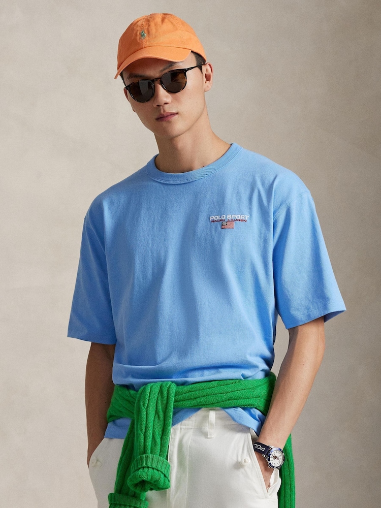 蓝色 - Polo Ralph Lauren Polo Sport Left Chest Logo T-Shirt - 5的图像1｝