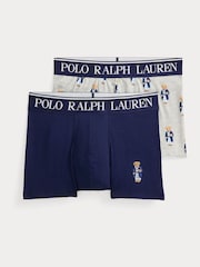 Polo Ralph Lauren Blue Stretch Cotton Trunks 2 Pack - Image 1 of 5
