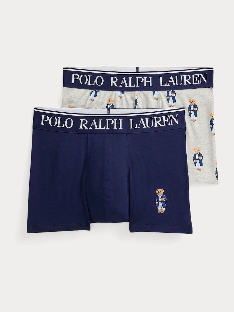 Polo Ralph Lauren Blue Stretch Cotton Trunks 2 Pack - Image 1 of 5