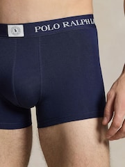 Polo Ralph Lauren Blue Classic Stretch Cotton Trunks 3 Pack - Image 6 of 6