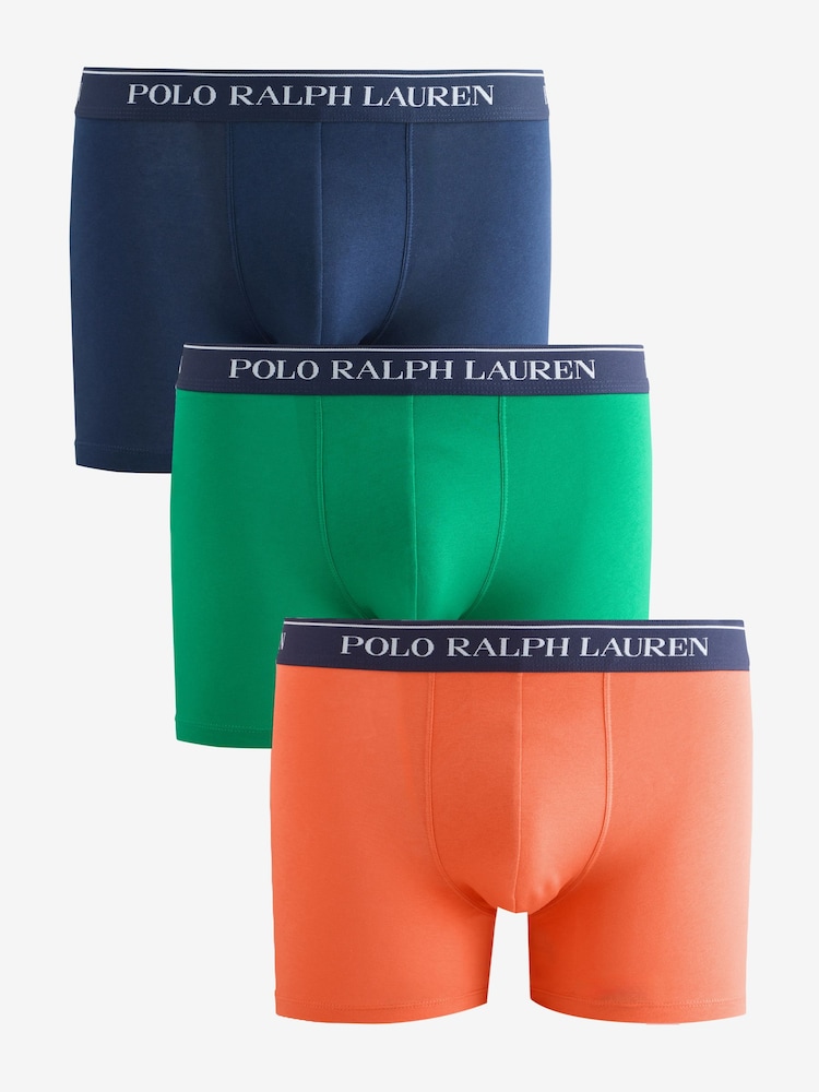 Polo Ralph Lauren Orange Stretch Cotton Boxer Briefs 3 Pack - Image 1 of 4