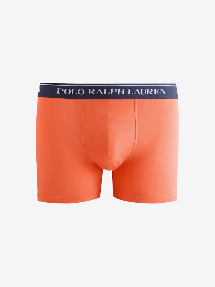 Polo Ralph Lauren Orange Stretch Cotton Boxer Briefs 3 Pack - Image 4 of 4