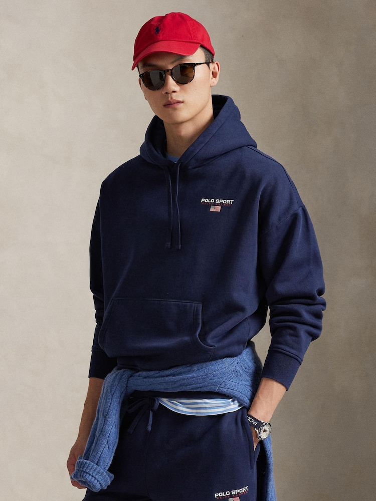 Polo Ralph Lauren Blue Polo Sport Overhead Hoodie - Image 1 of 5