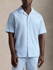 Polo Ralph Lauren Blue Striped Poplin Pyjama Shirt - Image 2 of 4