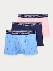 Polo Ralph Lauren Light Blue Stretch Cotton Boxers 3 Pack - Image 1 of 1
