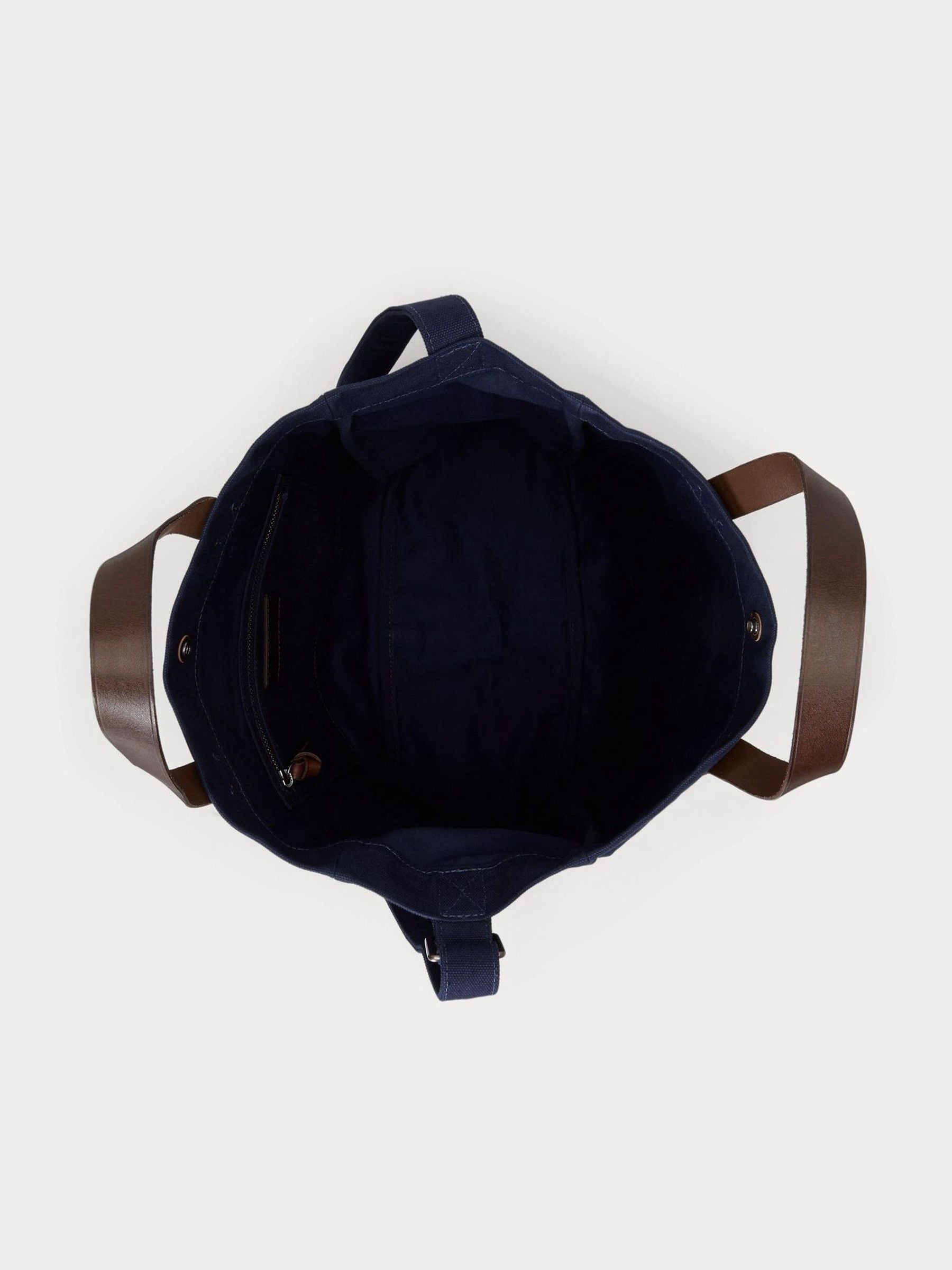 Buy Polo Ralph Lauren Blue Bear Canvas/leather Large Tote Bag from