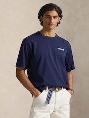 Polo Ralph Lauren Blue Polo Sport Back Print T-Shirt - Image 1 of 5