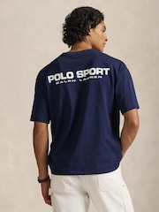 Polo Ralph Lauren Blue Polo Sport Back Print T-Shirt - Image 3 of 5