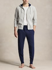 Polo Ralph Lauren Grey Loungewear Zip Through Jersey Stretch Hoodie - Image 3 of 4