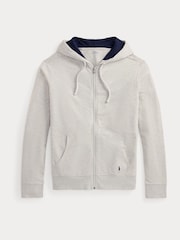 Polo Ralph Lauren Grey Loungewear Zip Through Jersey Stretch Hoodie - Image 4 of 4