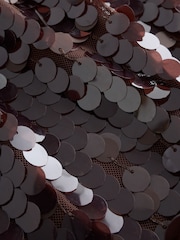 Chocolate Brown Sequin Skirt (3-16yrs) - Image 10 of 10