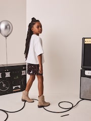Chocolate Brown Sequin Skirt (3-16yrs) - Image 3 of 10