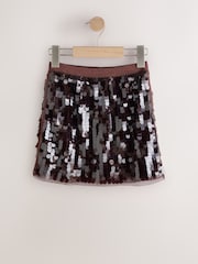 Chocolate Brown Sequin Skirt (3-16yrs) - Image 5 of 10