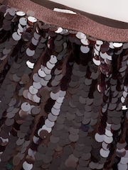 Chocolate Brown Sequin Skirt (3-16yrs) - Image 7 of 10