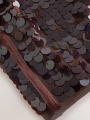 Chocolate Brown Sequin Skirt (3-16yrs) - Image 8 of 10