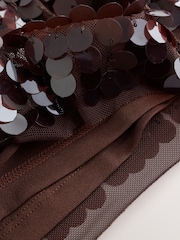 Chocolate Brown Sequin Skirt (3-16yrs) - Image 9 of 10