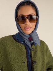 Baukjen Grey Niamh Wool Blend Triangle Scarf - Image 2 of 4