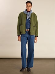 Baukjen Grey Niamh Wool Blend Triangle Scarf - Image 3 of 4