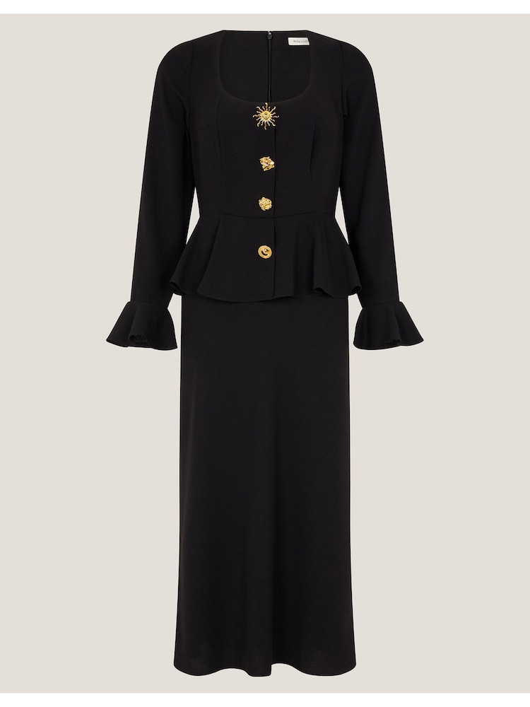 Monsoon Willow Statement Button Midi Dress - Imagen 1 de 1