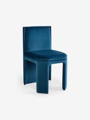 MADE.COM Set of 2 Petrol Blue Velvet Ciel Fully Upholstered Dining Chairs - Image 5 of 5
