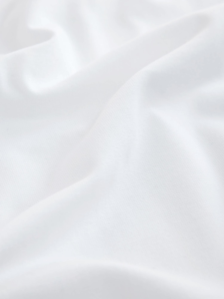 White Floral Embellished Short Sleeve Crew Neck T-Shirt - Image 7 of 7