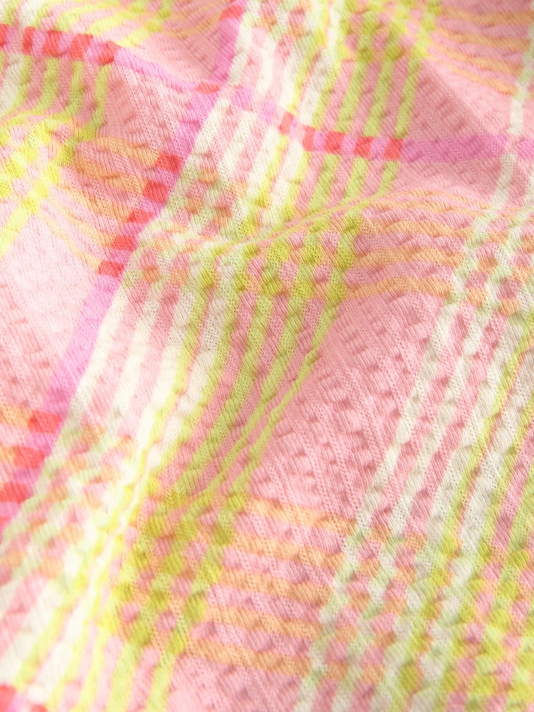 Cuadros rosa/amarillo - Beaded Strap Sleeveless Top - Imagen 5 de 5 Cuadros rosa/amarillo - Beaded Strap Sleeveless Top - Imagen 5 de 5