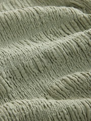 Sage Green Textured Barrel Leg Trousers - Image 8 of 8