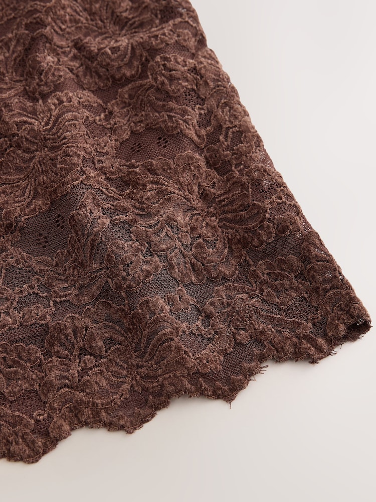Chocolate Brown Lace Maxi Skirt - Image 7 of 7 Chocolate Brown Lace Maxi Skirt - Image 7 of 7