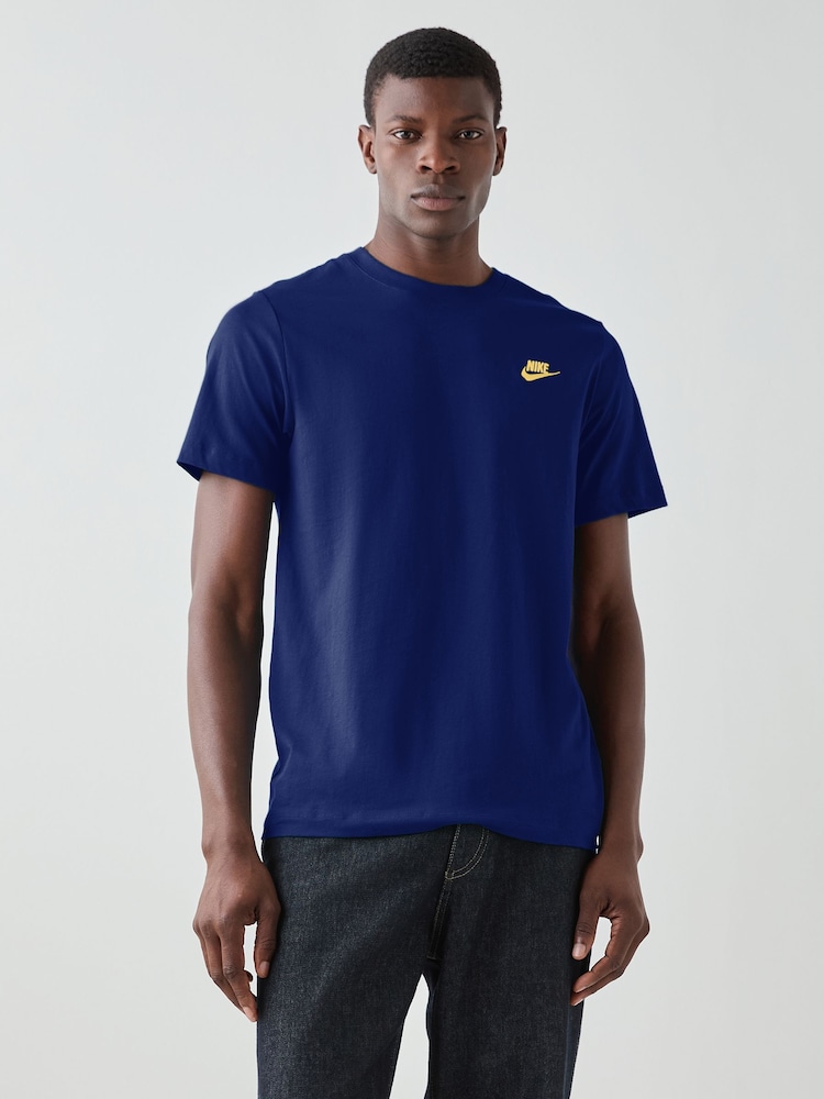 Nike Deep Royal Blue Short Sleeve Club T-Shirt - Image 1 of 3