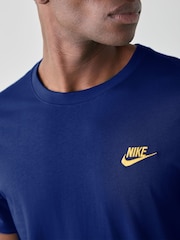 Nike Deep Royal Blue Short Sleeve Club T-Shirt - Image 3 of 3