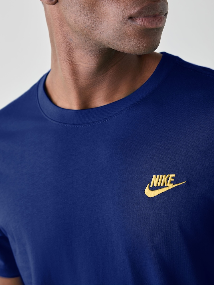 Nike Deep Royal Blue Short Sleeve Club T-Shirt - Image 3 of 3