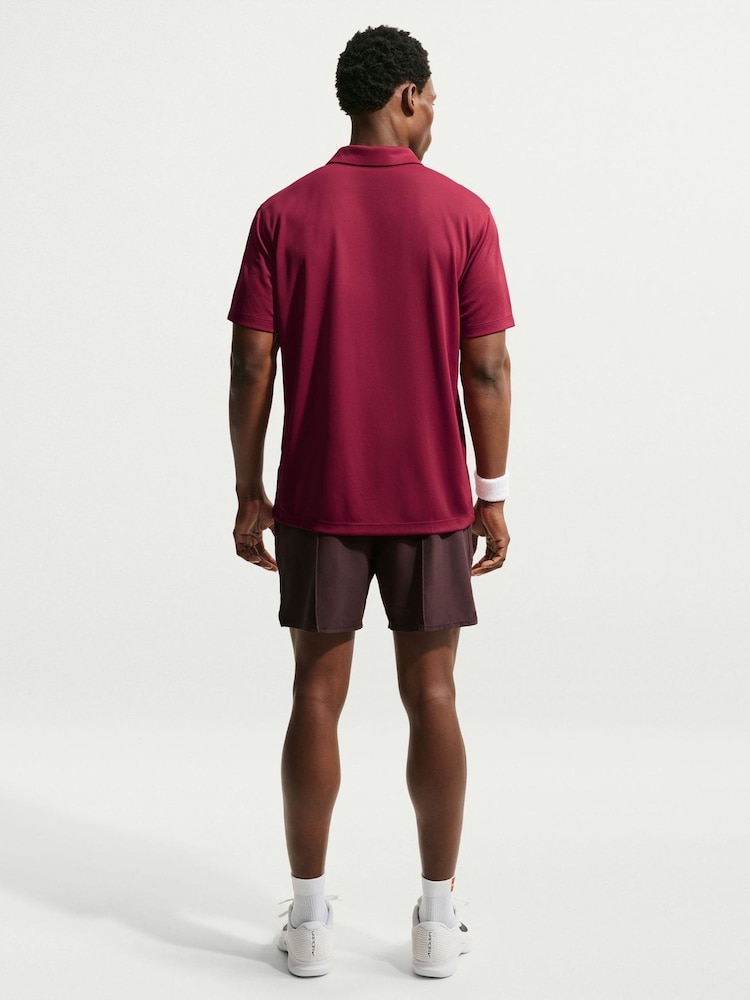 Nike Red Court Dri-FIT Tennis Polo Shirt - Image 2 of 4 Nike Red Court Dri-FIT Tennis Polo Shirt - Image 2 of 4