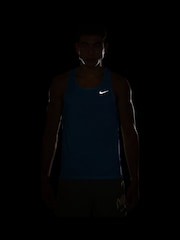Nike Current Blue Fast Dri-FIT Running Singlet Vest - Image 4 of 4