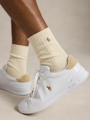 Polo Ralph Lauren White Heritage Court II Trainers - Image 1 of 5