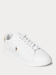 Polo Ralph Lauren White Heritage Court II Trainers - Image 3 of 5