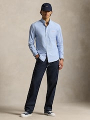Polo Ralph Lauren Blue Classic Fit Cotton Oxford Shirt - Image 2 of 6