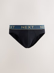 Black Rich Colour Waistband 5 Pack Cotton Rich Briefs - Image 3 of 10