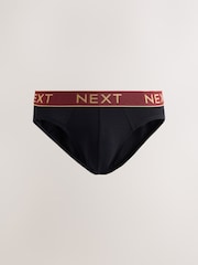 Black Rich Colour Waistband 5 Pack Cotton Rich Briefs - Image 6 of 10