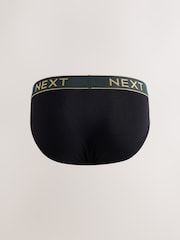 Black Rich Colour Waistband 5 Pack Cotton Rich Briefs - Image 7 of 10