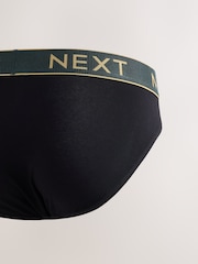 Black Rich Colour Waistband 5 Pack Cotton Rich Briefs - Image 8 of 10