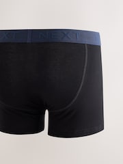 Black Texture Waistbands 5 Pack A-Front Cotton Rich Boxers - Image 7 of 9