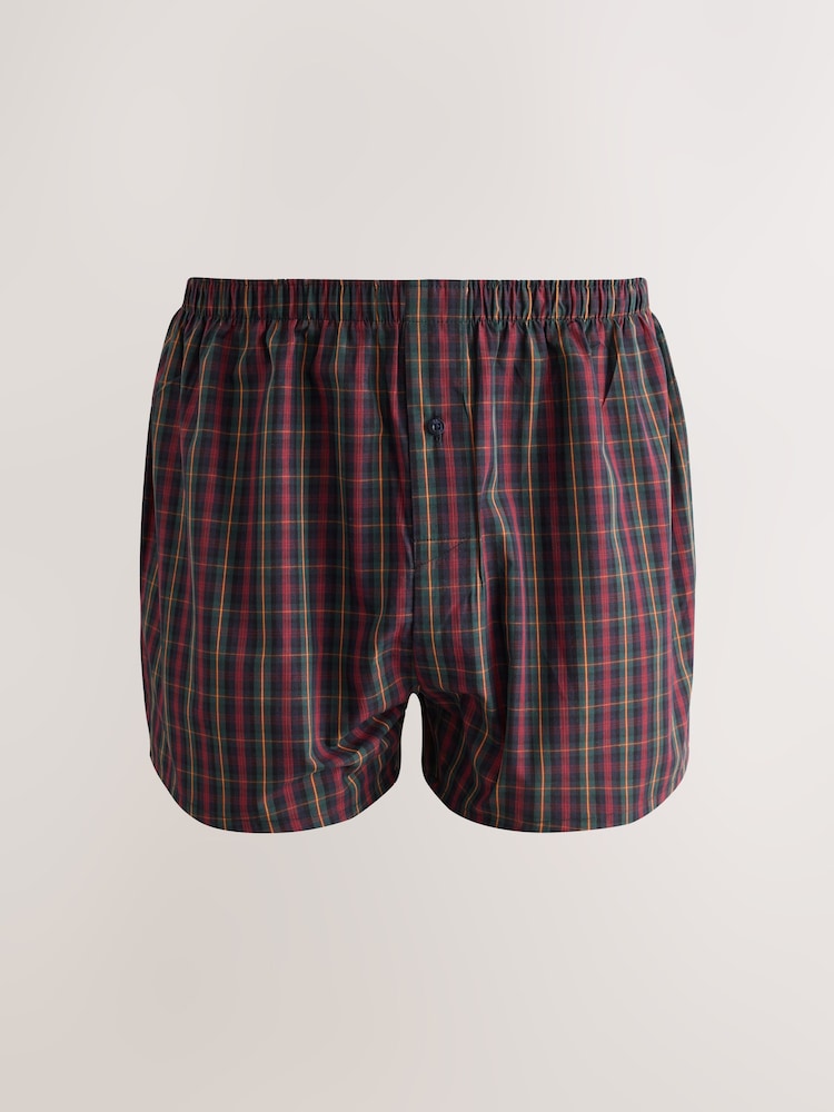 Rich Colour Check - Lot de 4 - Boxers en coton tissé - Image 2 sur 8