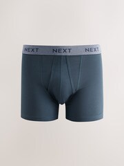 Blue 5 Pack A Front Cotton Rich Boxers - Image 6 of 9