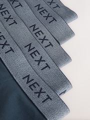 Blue 5 Pack A Front Cotton Rich Boxers - Image 8 of 9