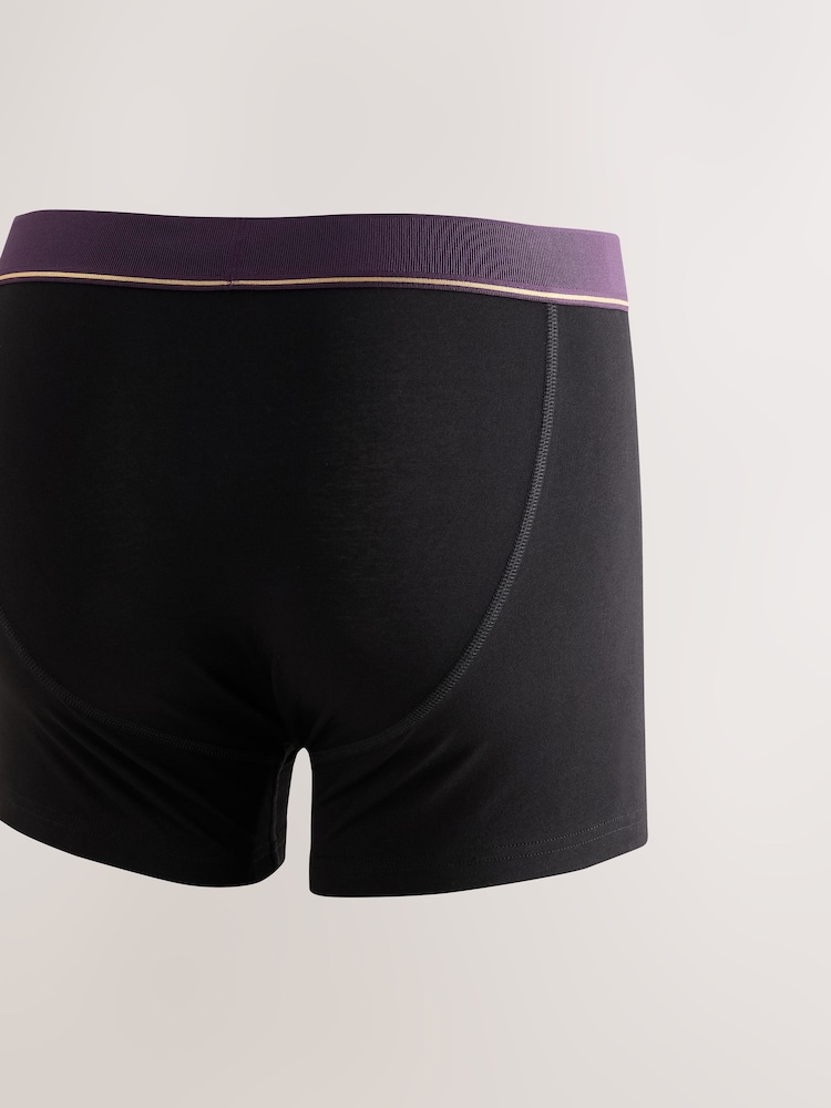Black Rich Gold Text Waistbands A-Front Boxers 10 Pack - Image 15 of 15