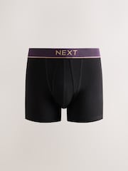 Black Rich Gold Text Waistbands A-Front Boxers 10 Pack - Image 2 of 15
